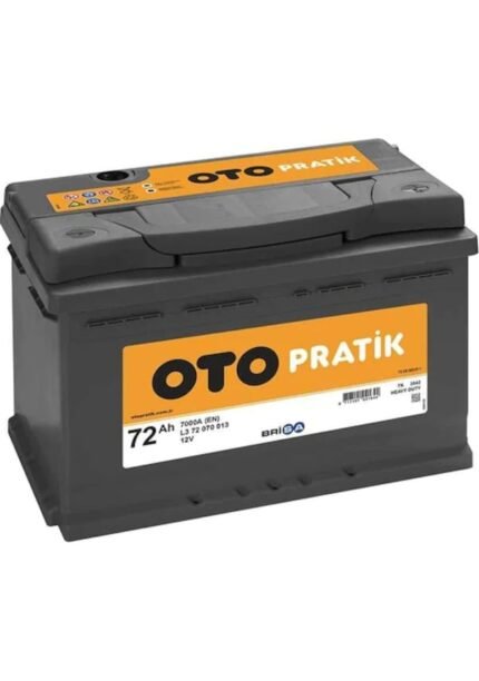12V 72Ah Otopratik Akü Tam Bakımsız Tırnaklı AA100102