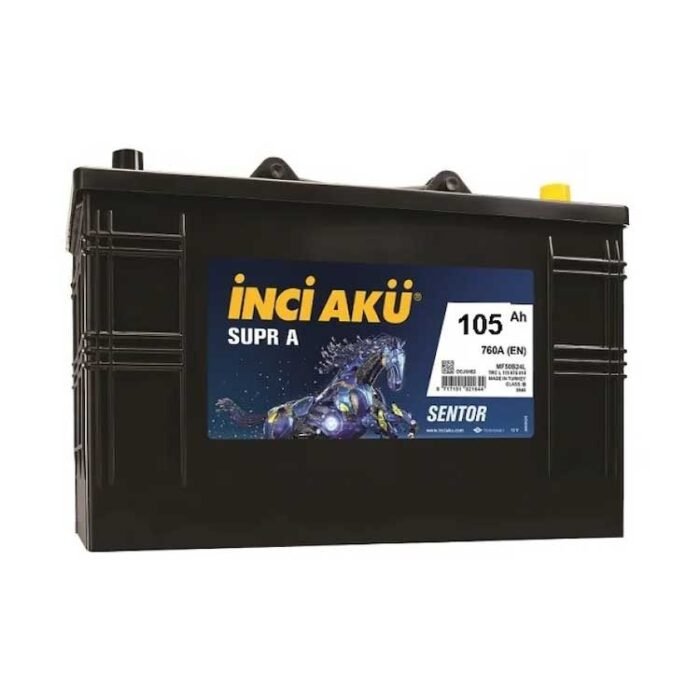 12V 105Ah İnci Akü Supr A Sentor (Alçak) 1010171 - Görsel 1
